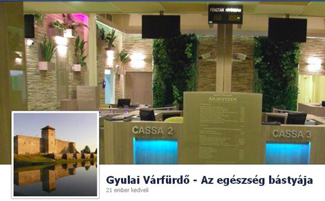 A Gyulai Várfürdő új céges Facebook oldalt indított