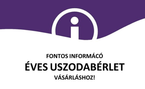 Fontos információ éves uszodabérlet vásárlásához