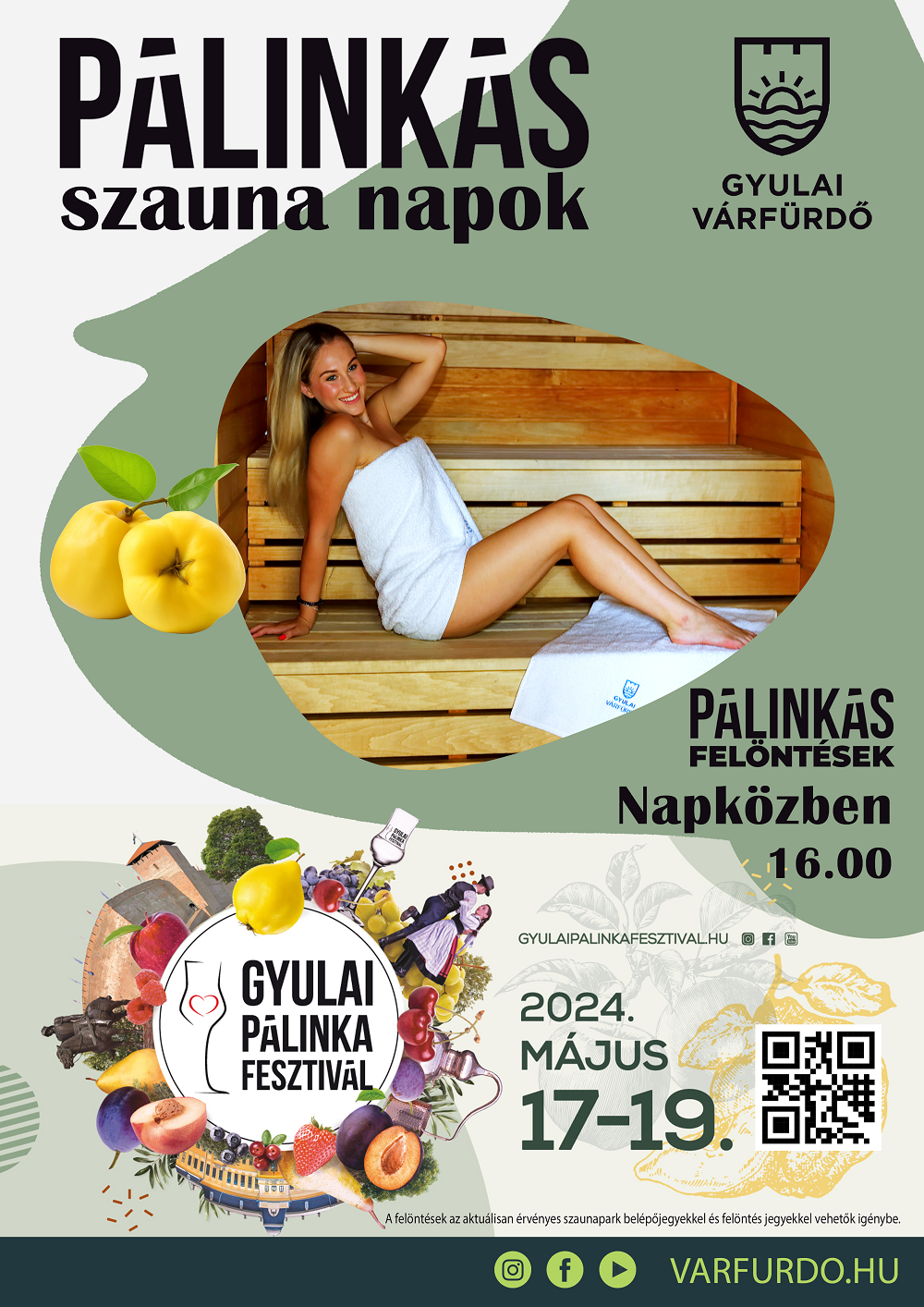 Gyulai Várfürdő - Pálinkás szauna napok 2024. 05.17-19